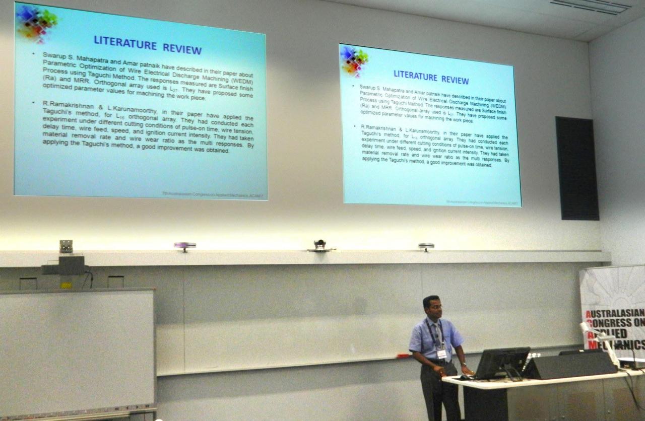 Paper presentation at University of Adelaide,Australia