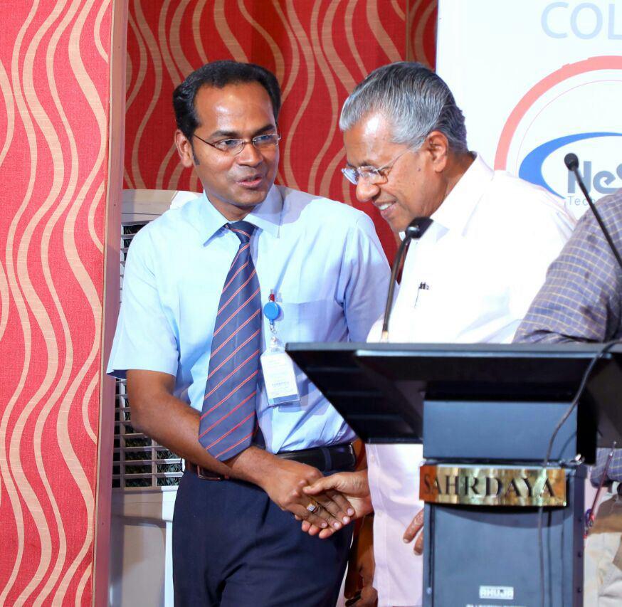 With Chief MInister of Kerala state,Sri Pinarayi Vijayan (Valedictory of KETKON TECKON)