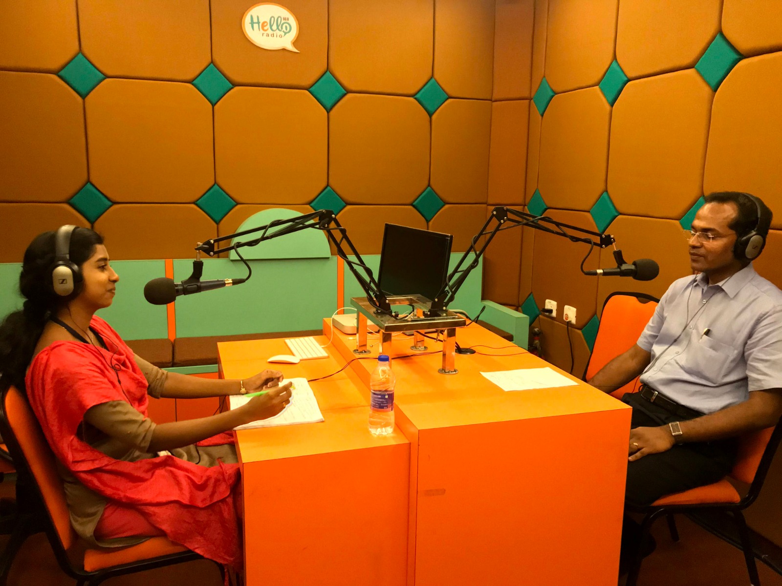 “Sharing insights during an interview on academic leadership and innovation.”